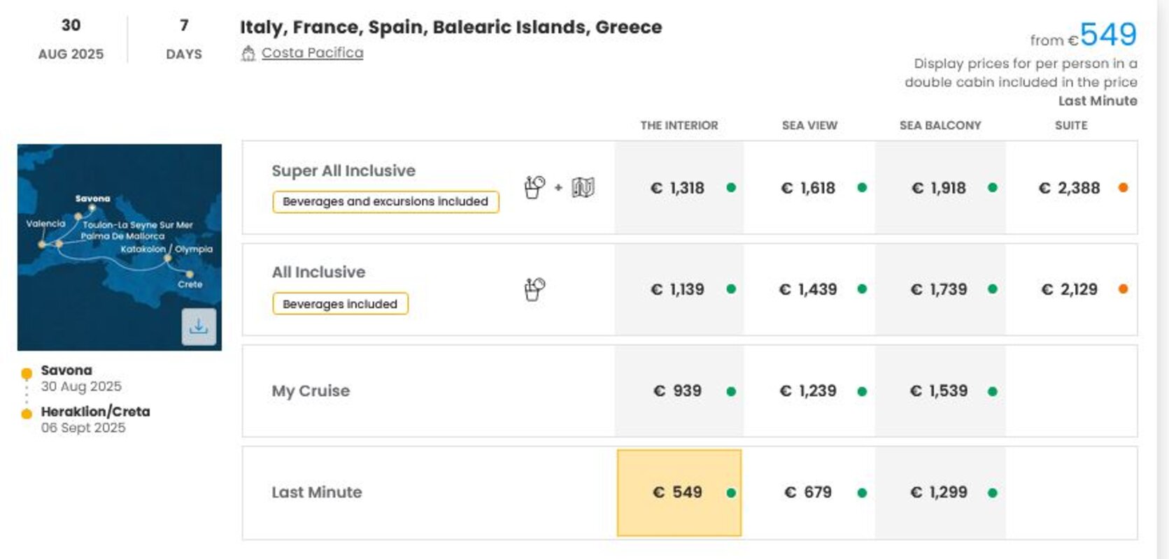 LAST MINUTE (ponudba se spreminja glede na povpraševanje)