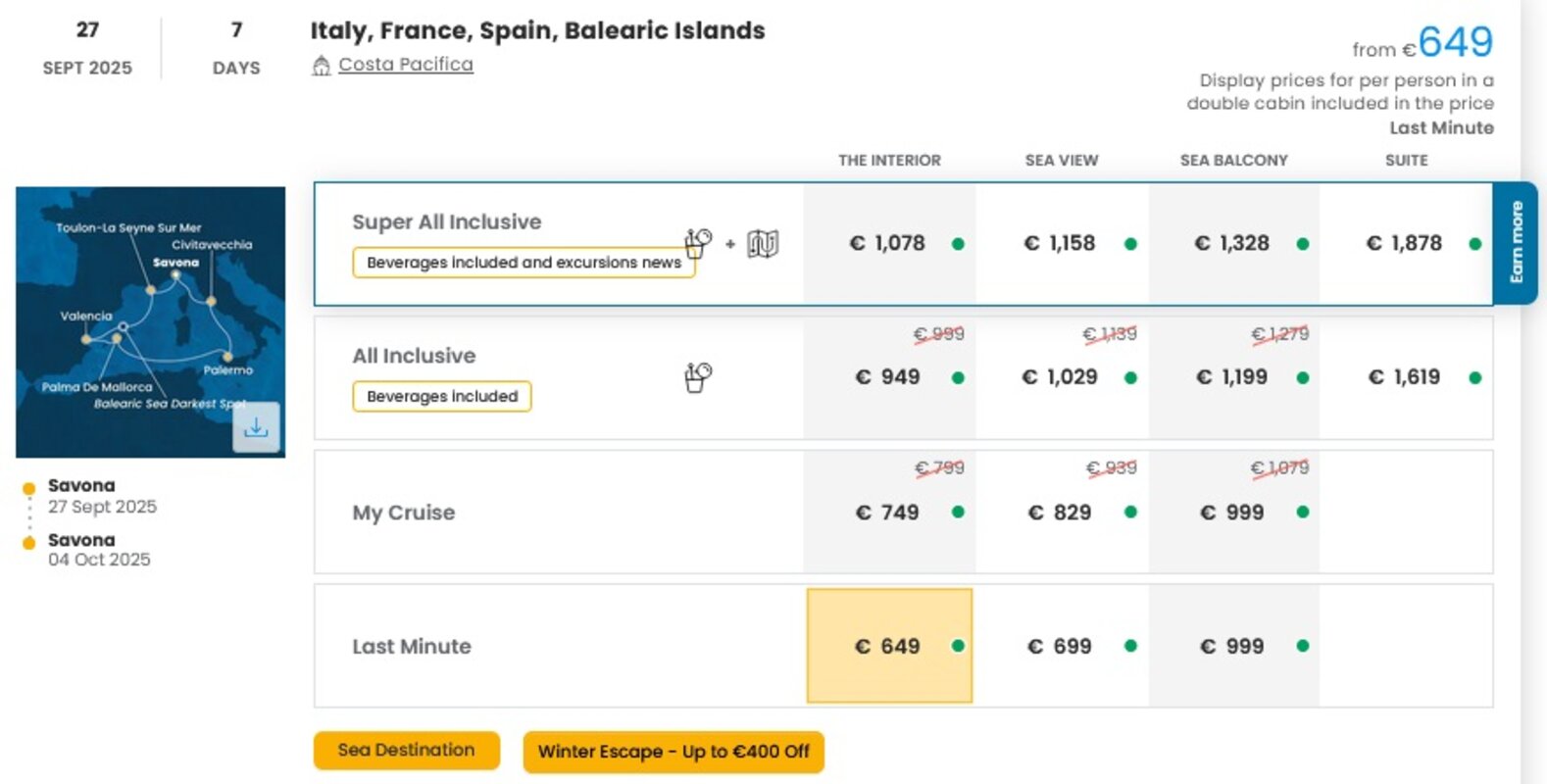 LAST MINUTE (ponudba se spreminja glede na povpraševanje)