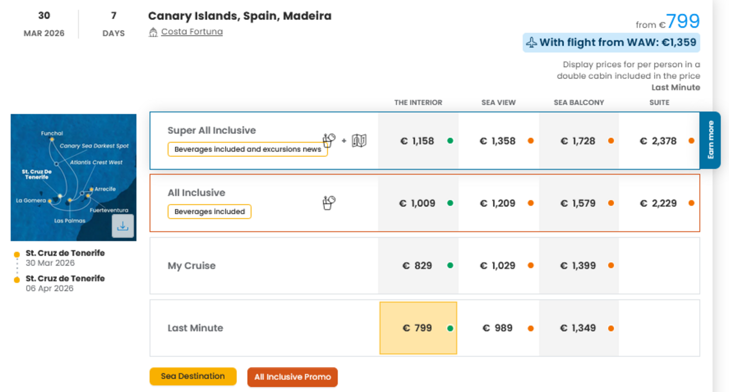 COSTA - LAST MINUTE na dan 04.03.2026