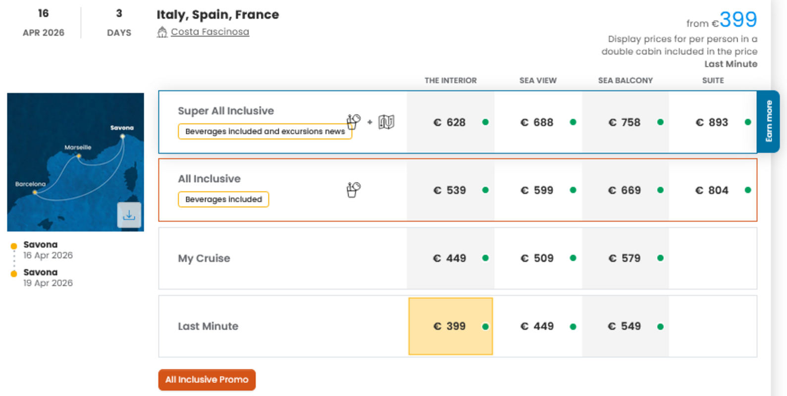 COSTA - LAST MINUTE na dan 04.03.2026