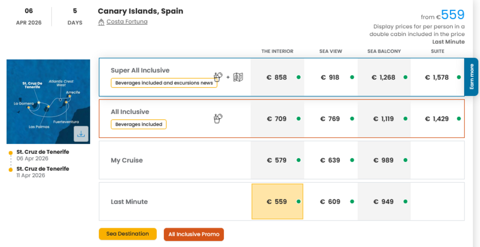 COSTA - LAST MINUTE na dan 04.03.2026