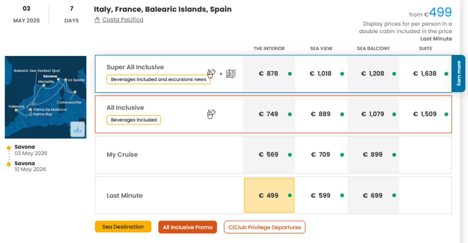 COSTA - LAST MINUTE na dan 04.03.2026