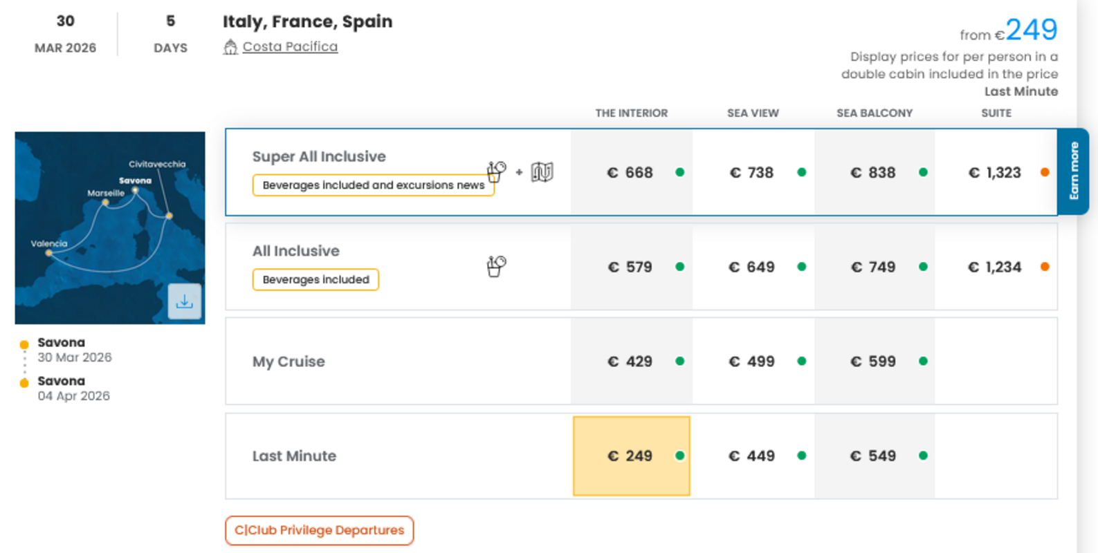 COSTA - LAST MINUTE na dan 23.03.2026