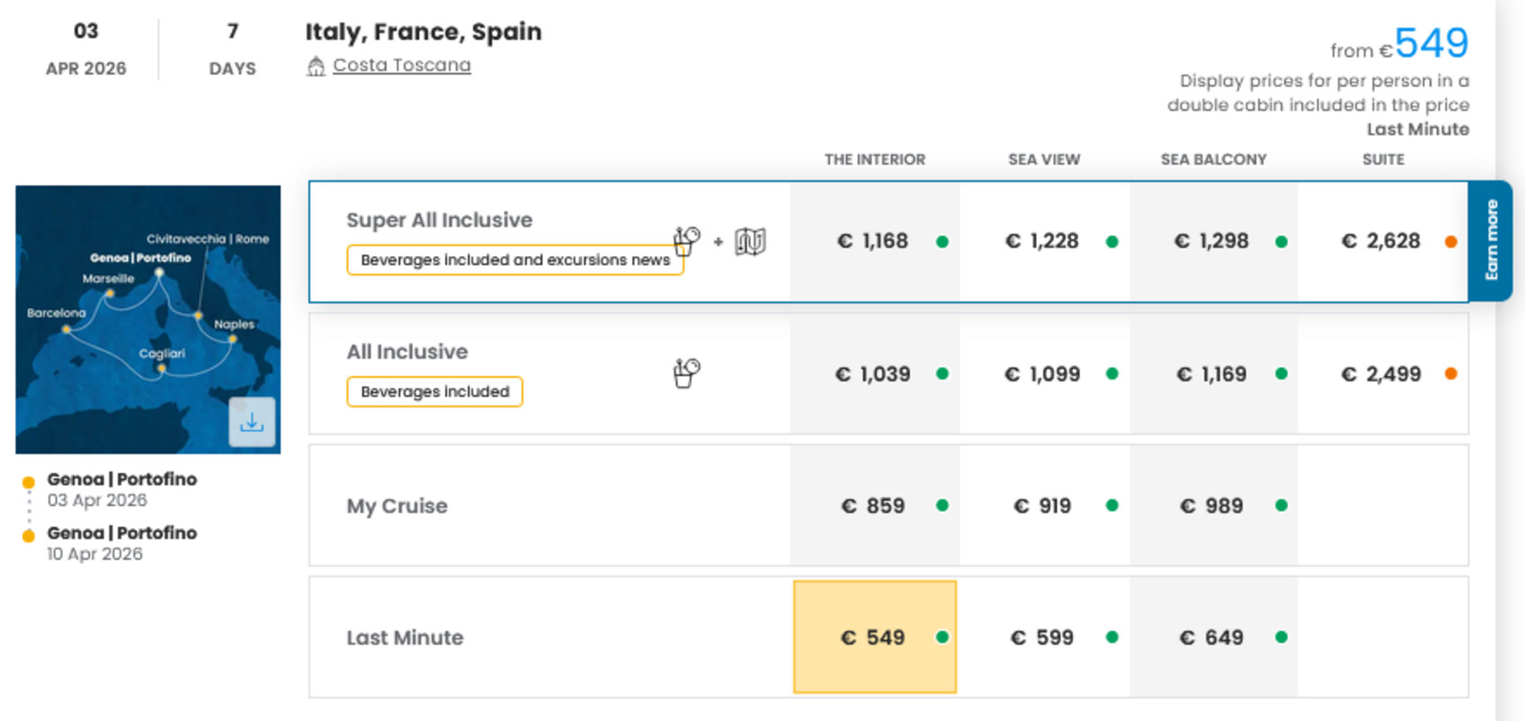 COSTA - LAST MINUTE na dan 23.03.2026