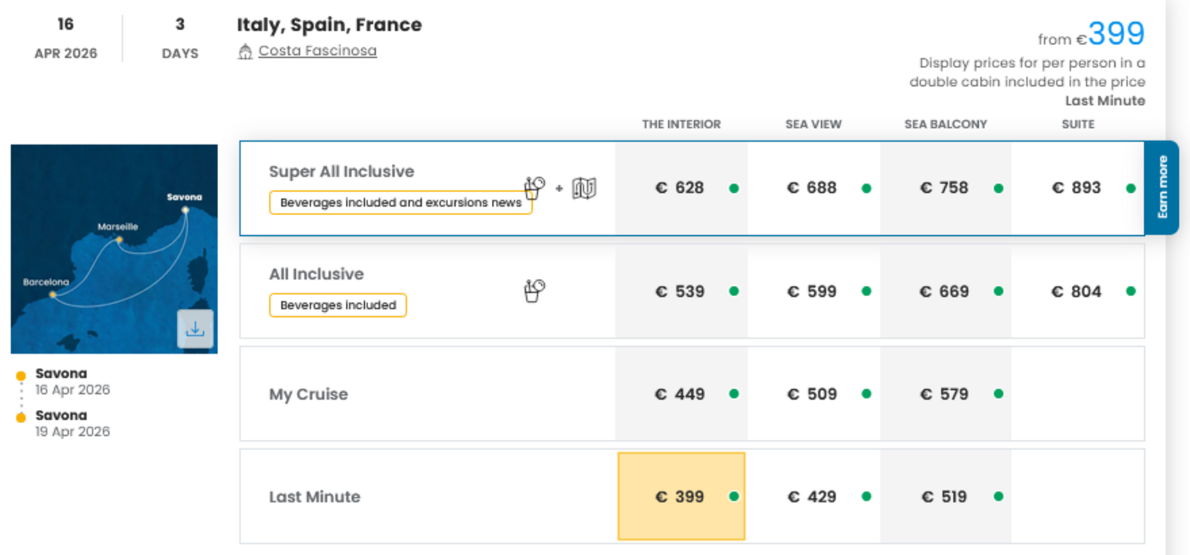 COSTA - LAST MINUTE na dan 23.03.2026