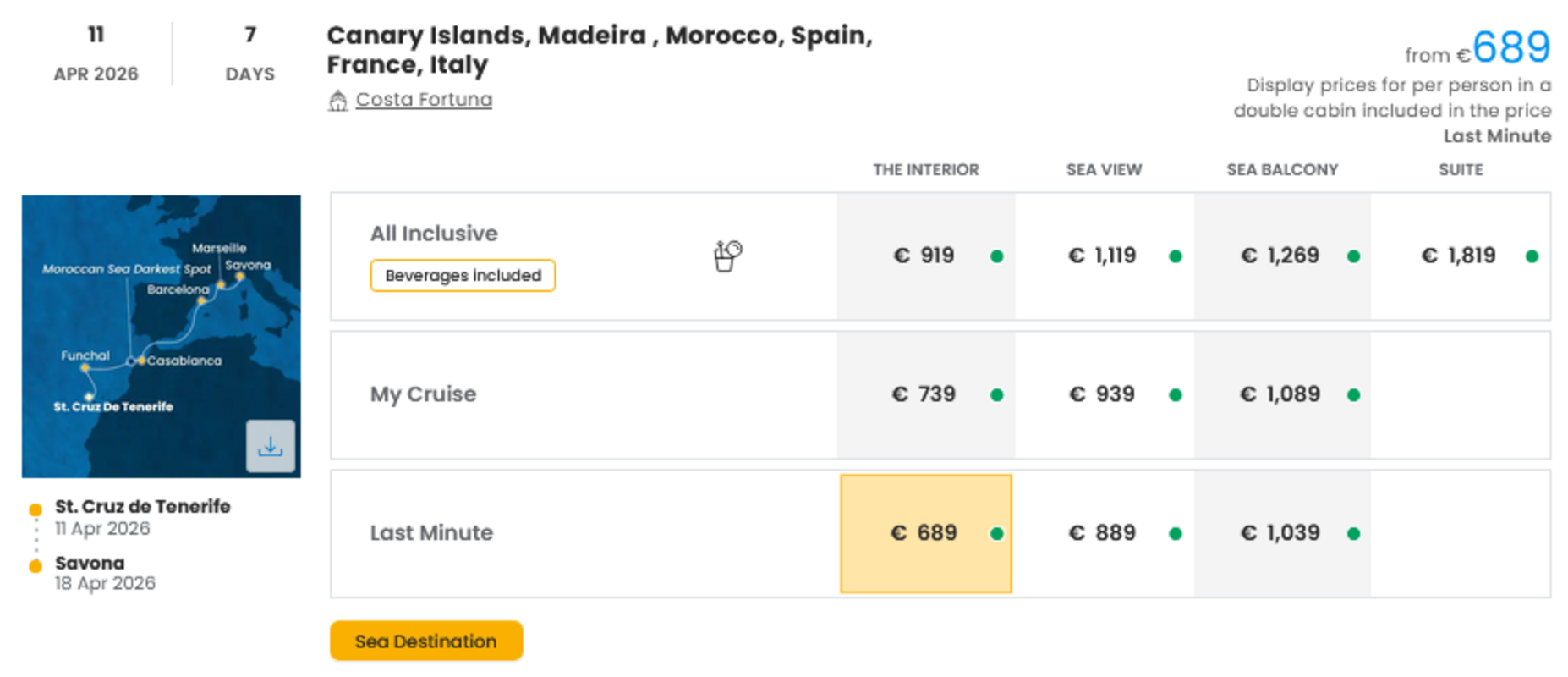 COSTA - LAST MINUTE na dan 23.03.2026