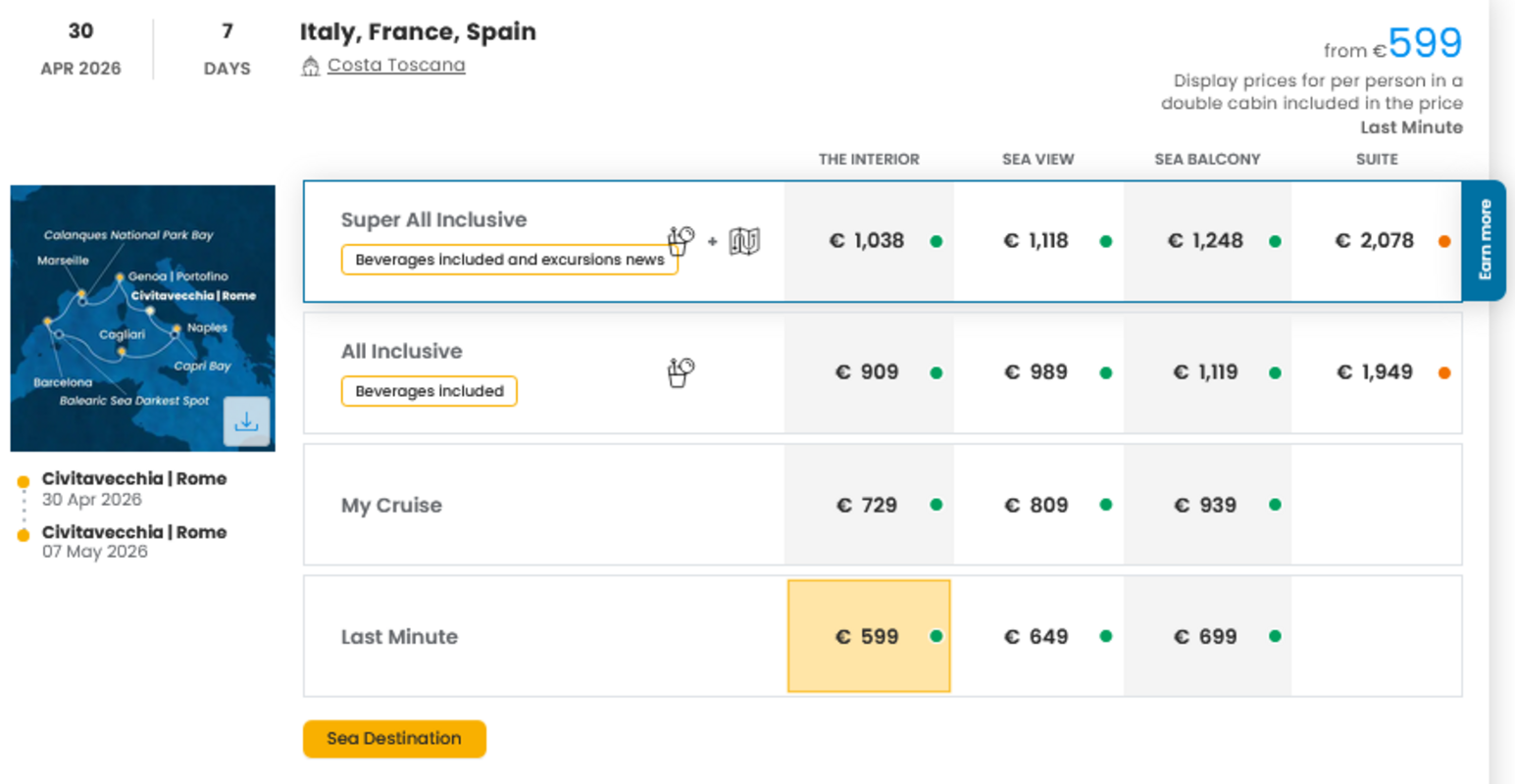 COSTA - LAST MINUTE na dan 23.03.2026