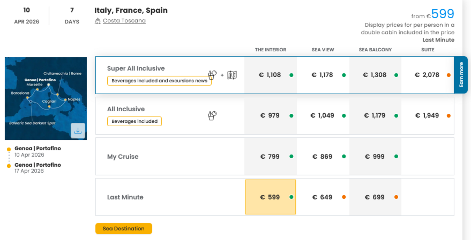 COSTA - LAST MINUTE na dan 23.03.2026