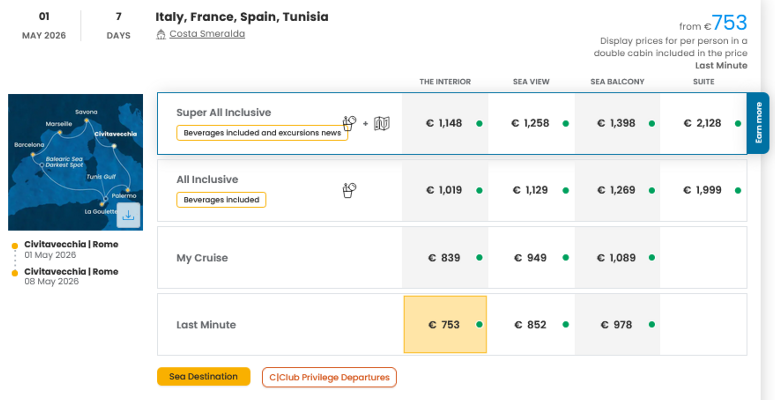 COSTA - LAST MINUTE na dan 23.03.2026