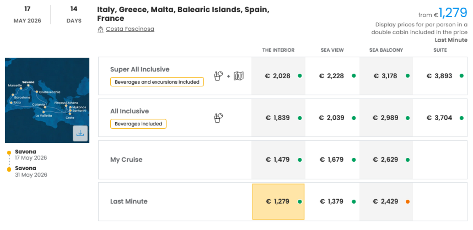 COSTA - LAST MINUTE na dan 23.03.2026