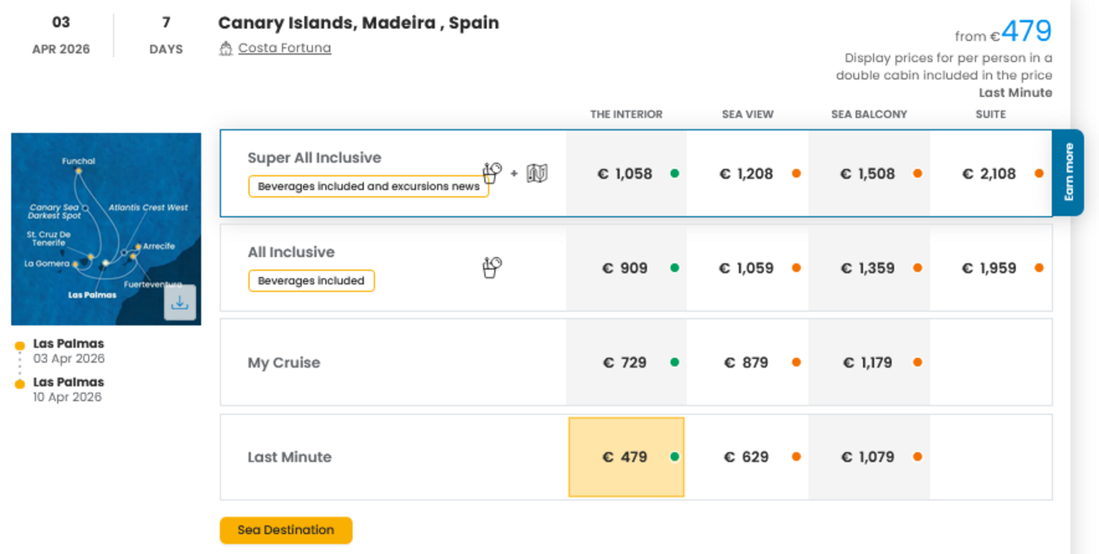 COSTA - LAST MINUTE na dan 27.03.2026