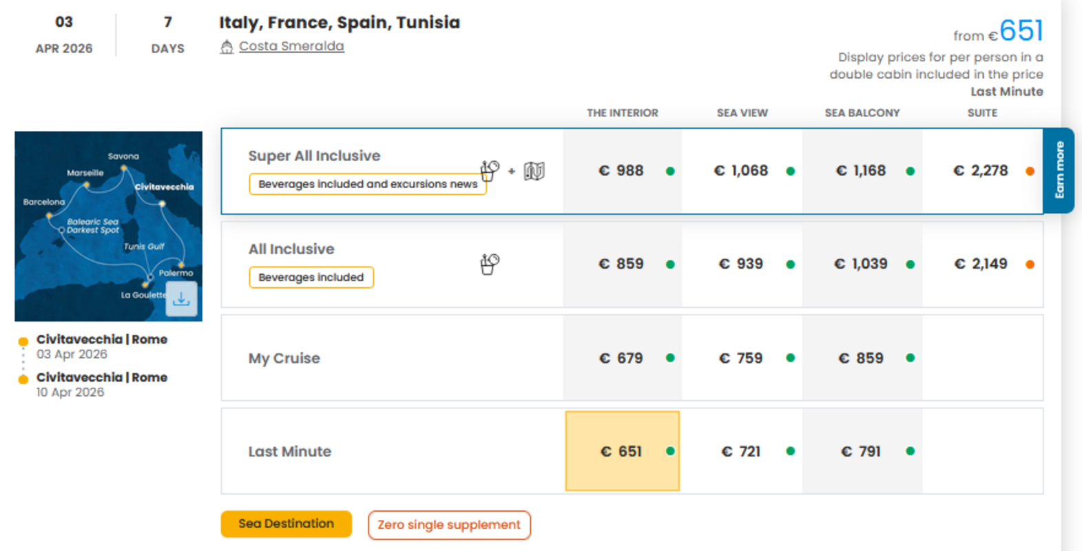 COSTA - LAST MINUTE na dan 27.03.2026