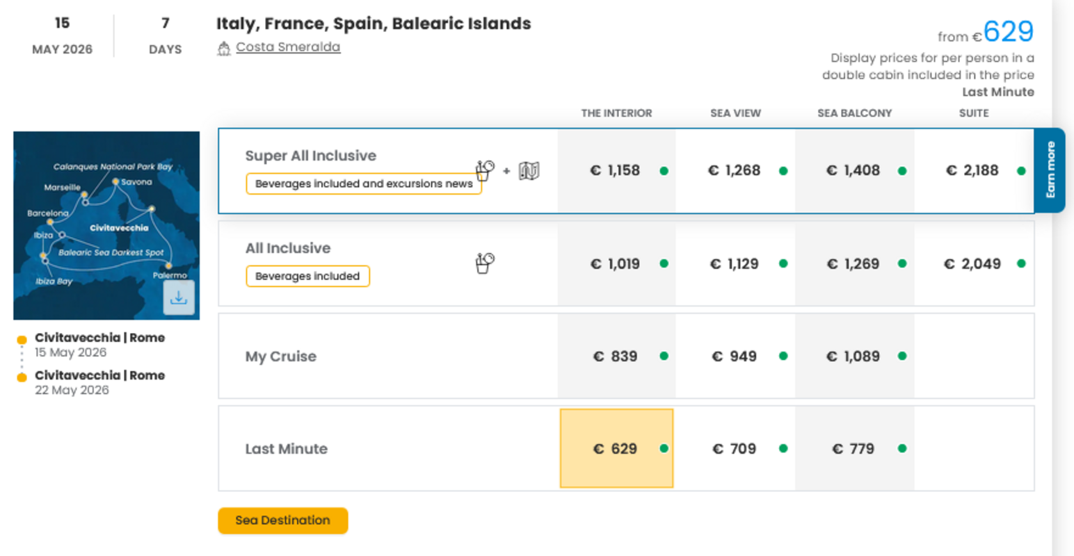 COSTA - LAST MINUTE na dan 27.03.2026