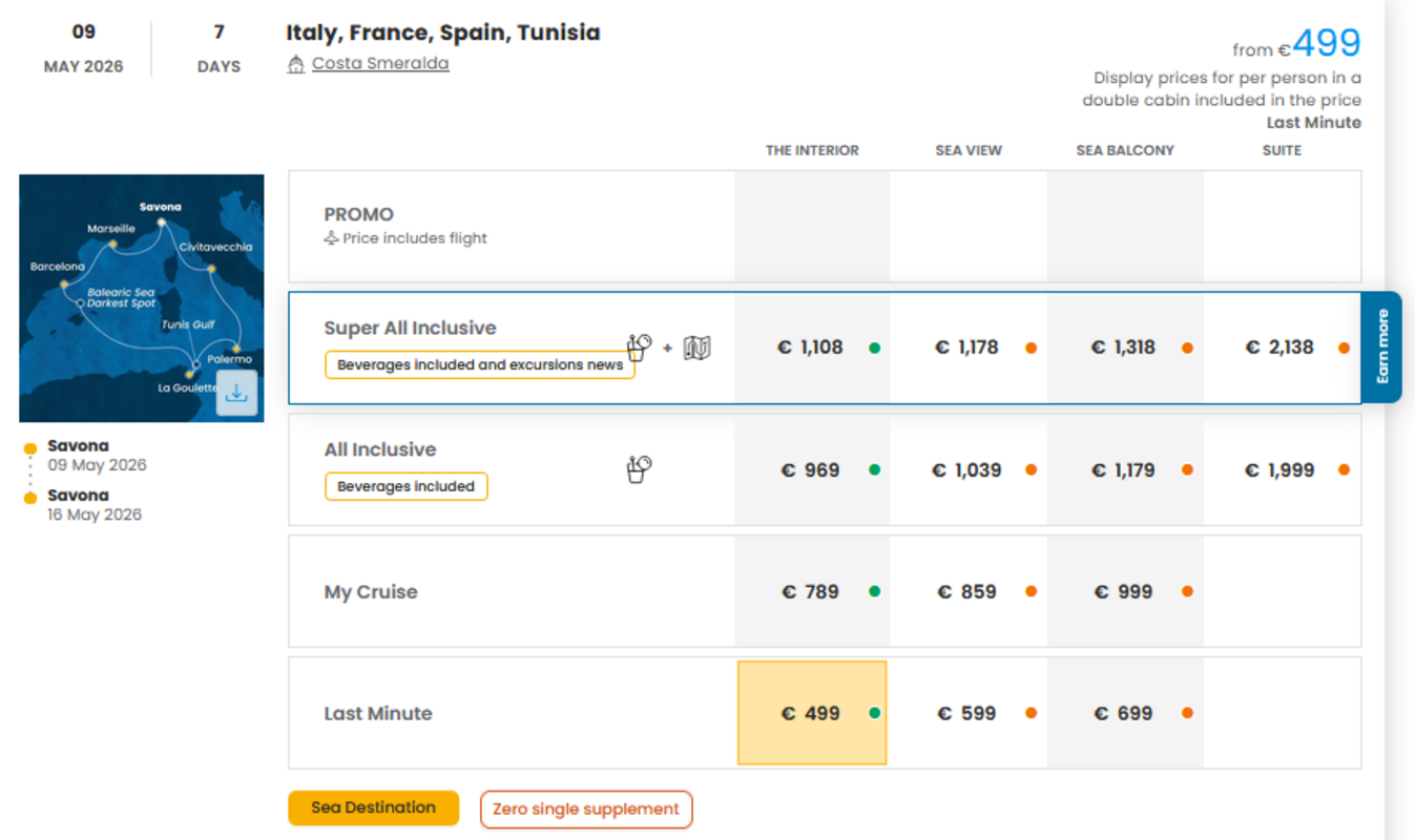 COSTA - LAST MINUTE na dan 27.03.2026