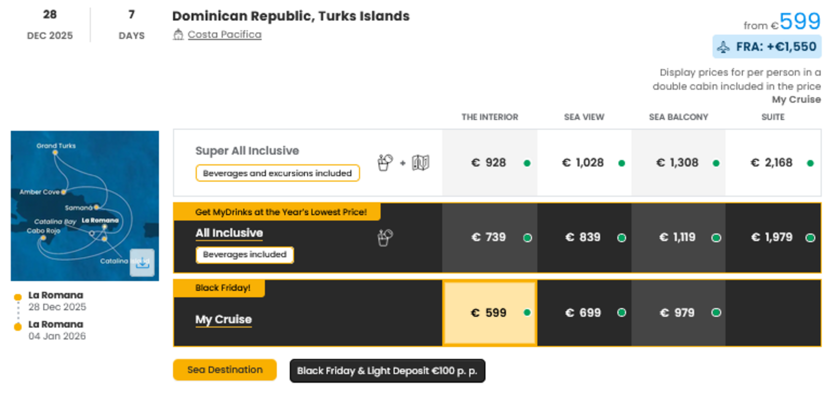 KRIŽARJENJE - POSEBNA PONUDBA "BLACK FRIDAY"