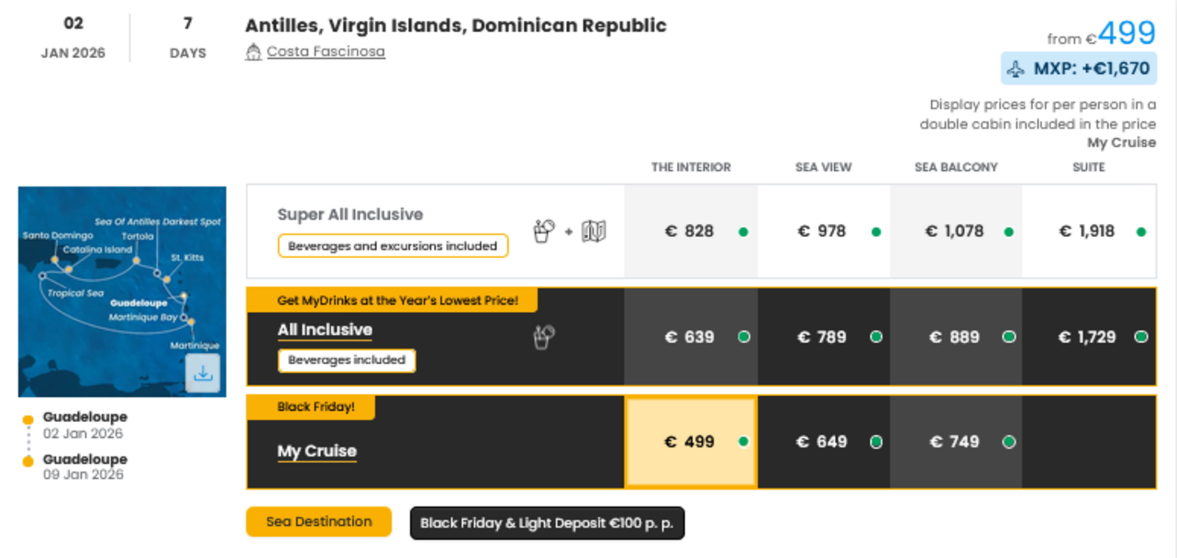 KRIŽARJENJE - POSEBNA PONUDBA "BLACK FRIDAY"