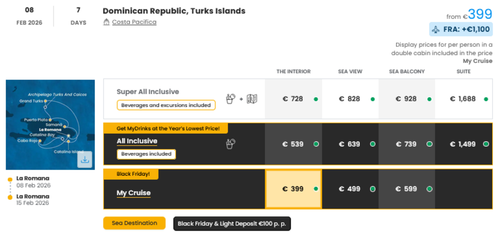 KRIŽARJENJE - POSEBNA PONUDBA "BLACK FRIDAY"