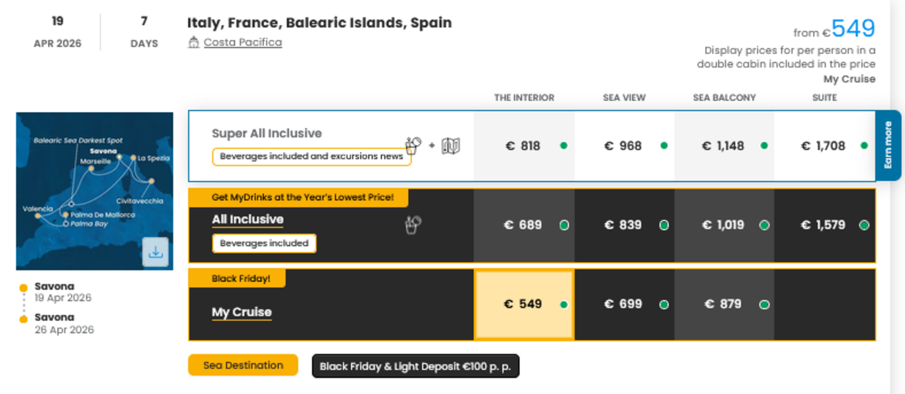 KRIŽARJENJE - POSEBNA PONUDBA "BLACK FRIDAY"