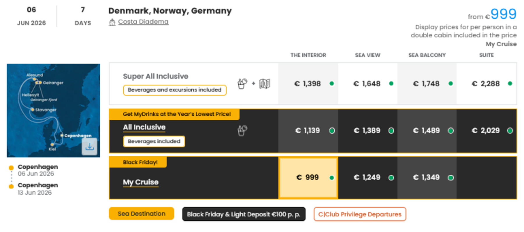 KRIŽARJENJE - POSEBNA PONUDBA "BLACK FRIDAY"