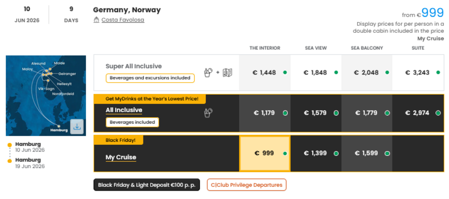 KRIŽARJENJE - POSEBNA PONUDBA "BLACK FRIDAY"