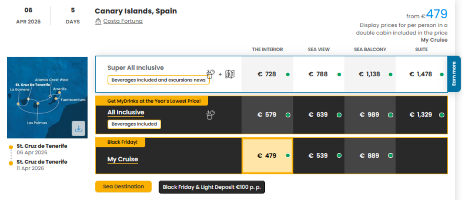 KRIŽARJENJE - POSEBNA PONUDBA "BLACK FRIDAY"