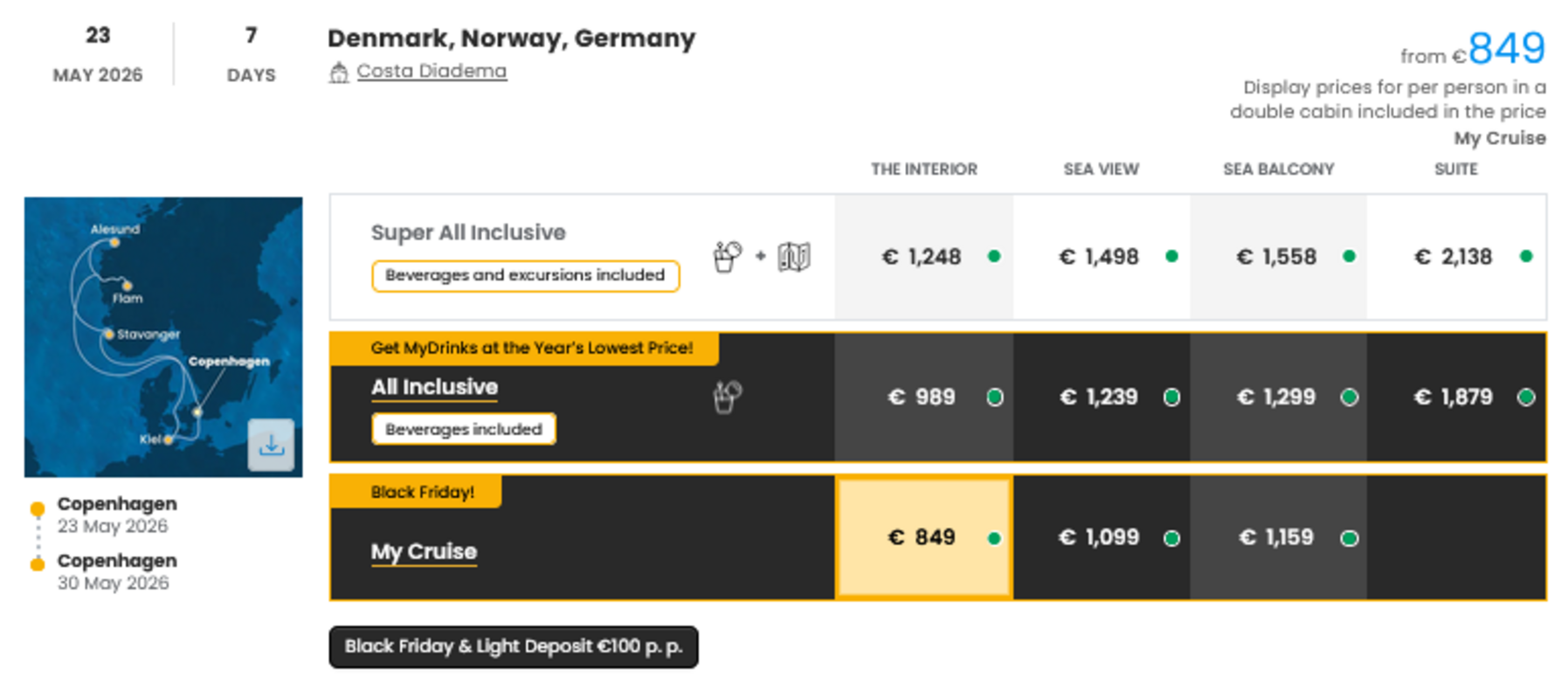 KRIŽARJENJE - POSEBNA PONUDBA "BLACK FRIDAY"