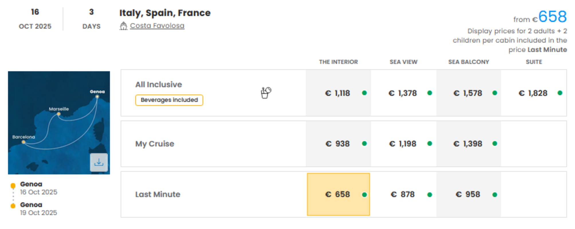 COSTA - INDIVIDUALNE PONUDBE ZA DRUŽINE