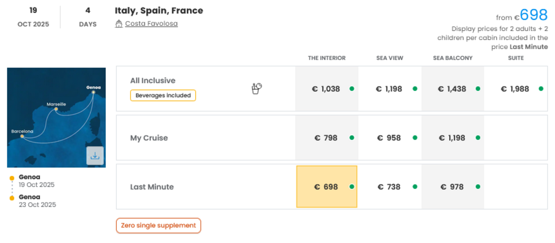 COSTA - INDIVIDUALNE PONUDBE ZA DRUŽINE