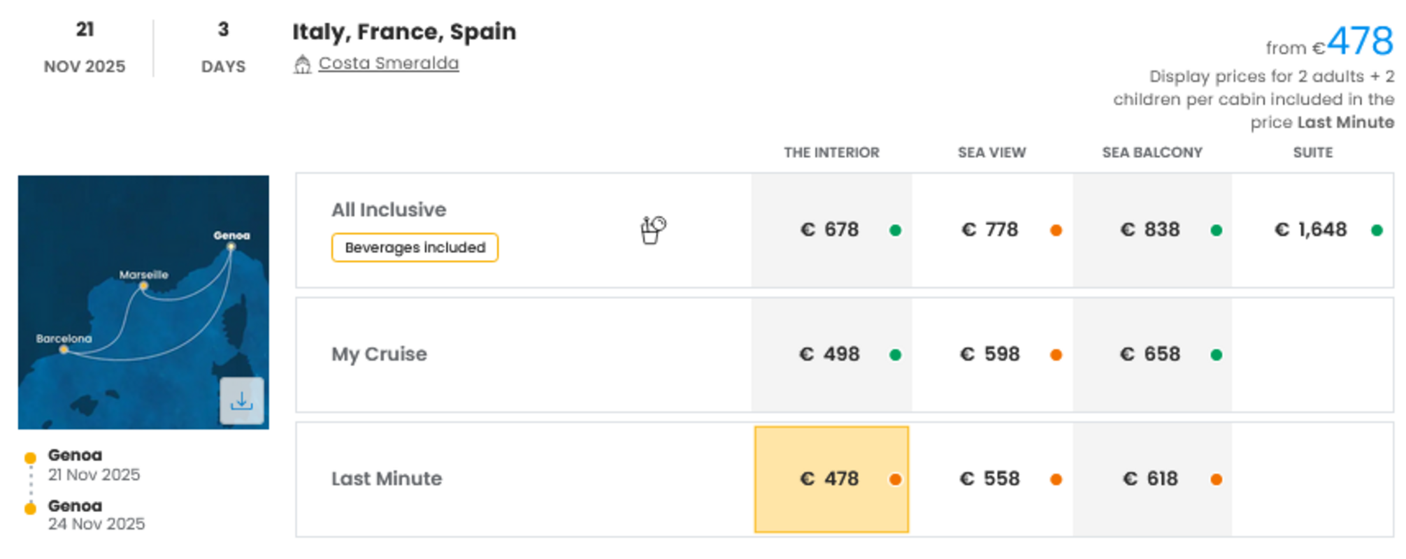 COSTA - INDIVIDUALNE PONUDBE ZA DRUŽINE