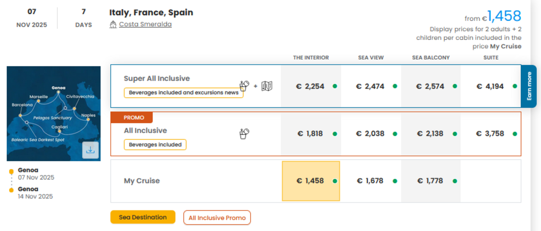COSTA - INDIVIDUALNE PONUDBE ZA DRUŽINE