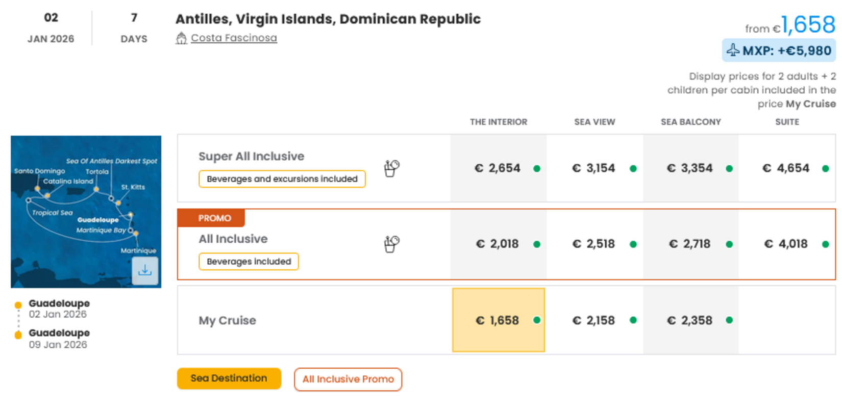 COSTA - INDIVIDUALNE PONUDBE ZA DRUŽINE