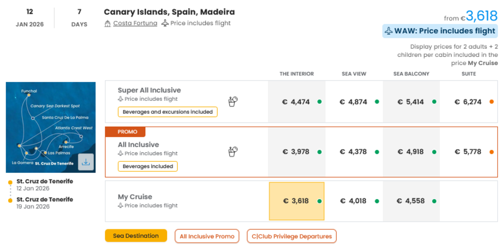 COSTA - INDIVIDUALNE PONUDBE ZA DRUŽINE