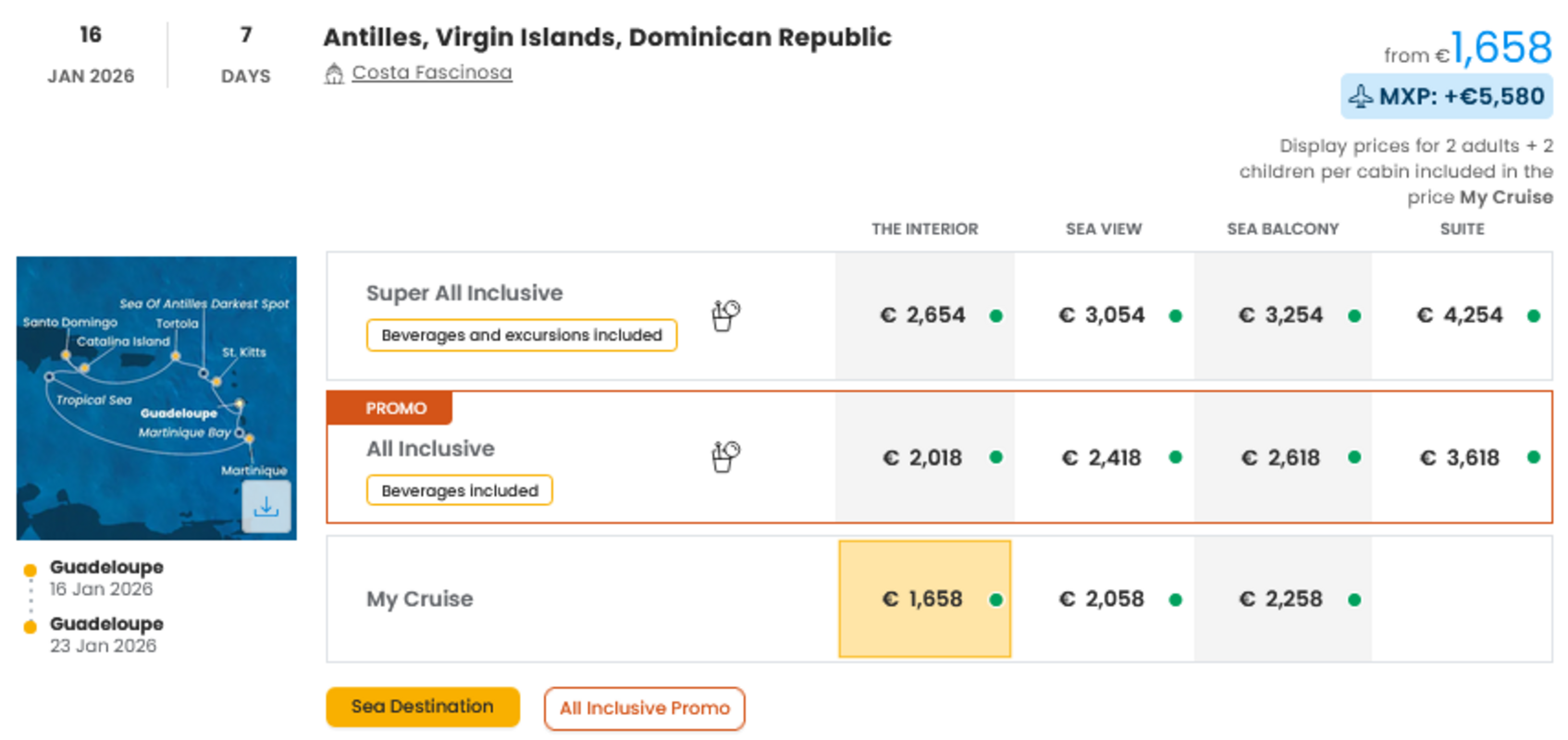 COSTA - INDIVIDUALNE PONUDBE ZA DRUŽINE
