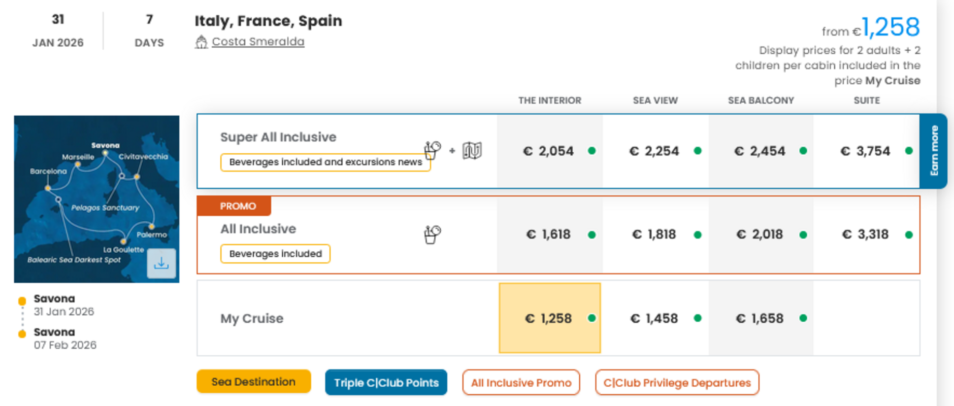 COSTA - INDIVIDUALNE PONUDBE ZA DRUŽINE