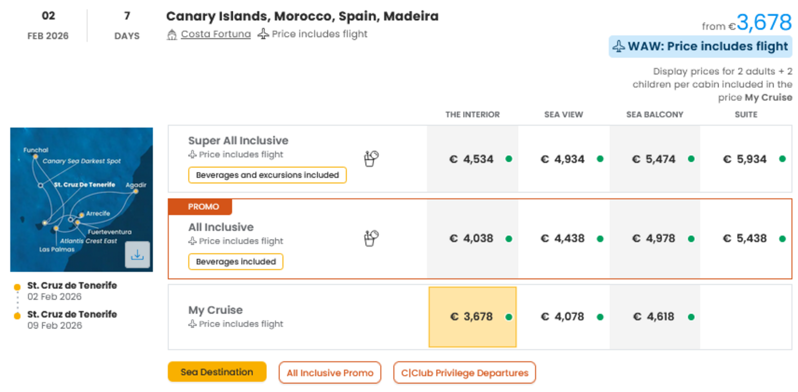 COSTA - INDIVIDUALNE PONUDBE ZA DRUŽINE