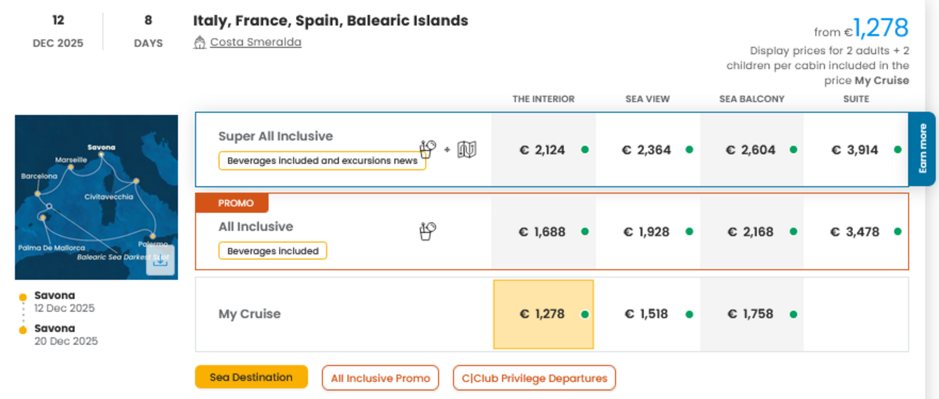 COSTA - INDIVIDUALNE PONUDBE ZA DRUŽINE