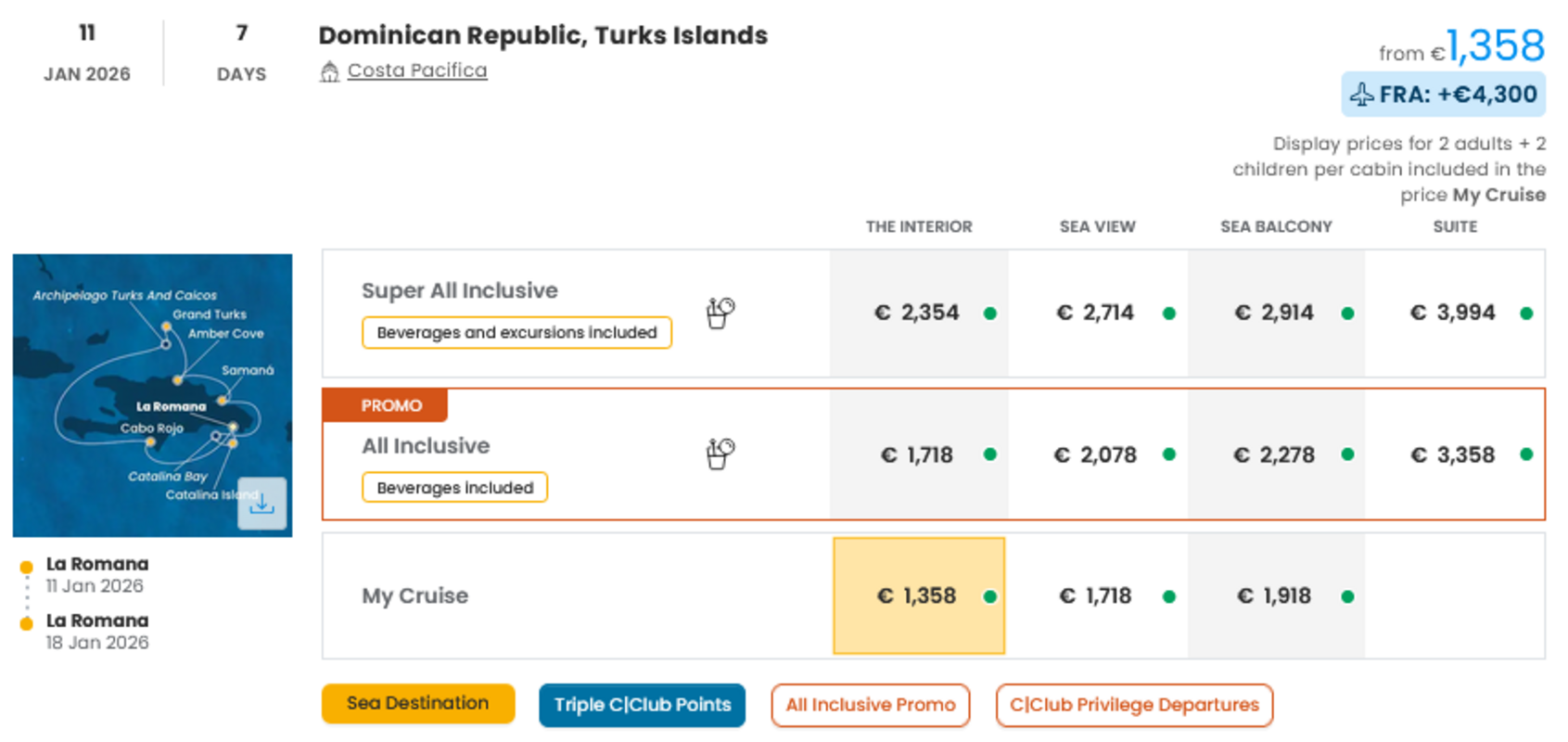 COSTA - INDIVIDUALNE PONUDBE ZA DRUŽINE