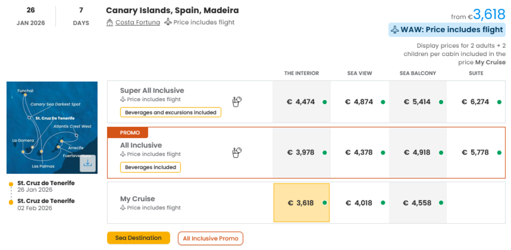 COSTA - INDIVIDUALNE PONUDBE ZA DRUŽINE