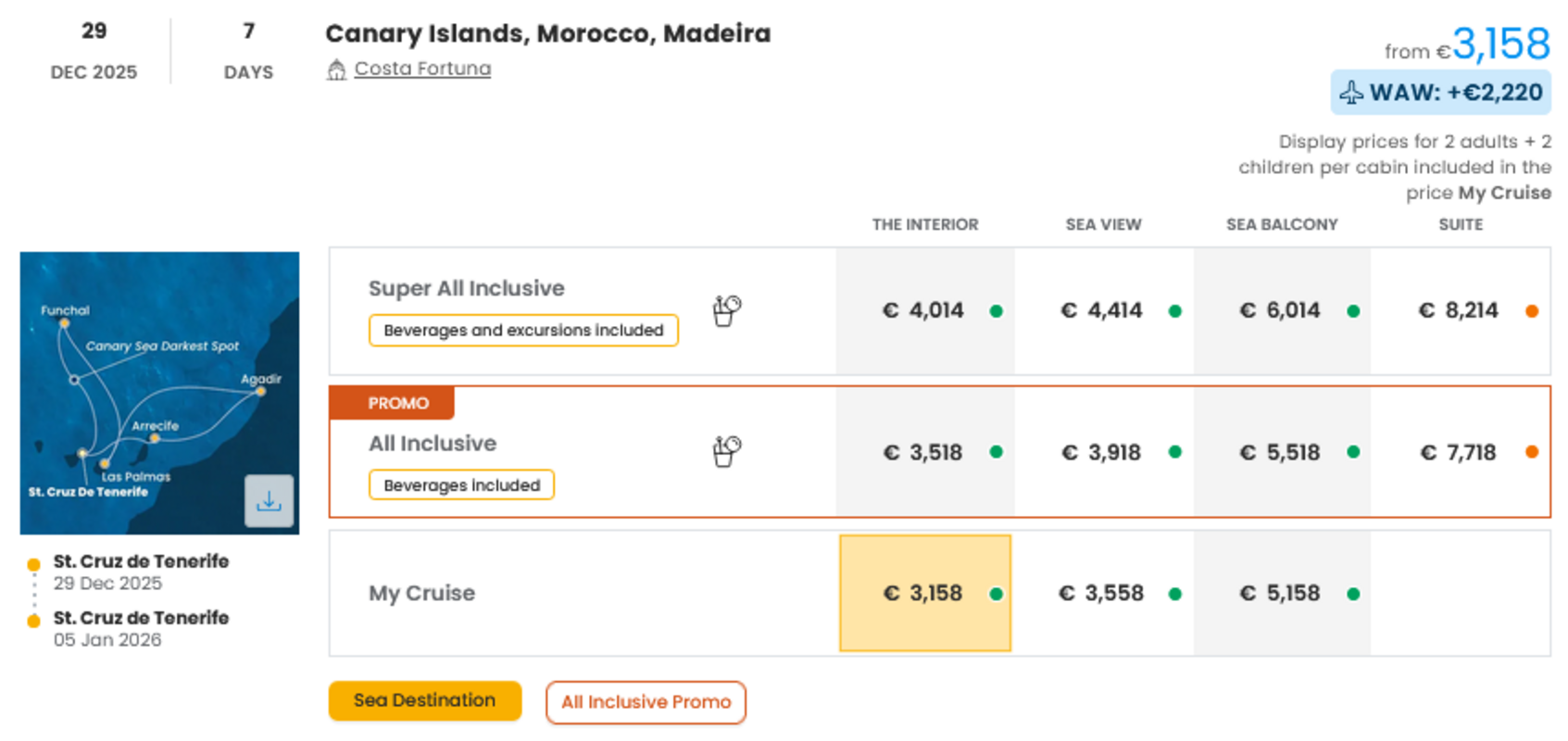 COSTA - INDIVIDUALNE PONUDBE ZA DRUŽINE