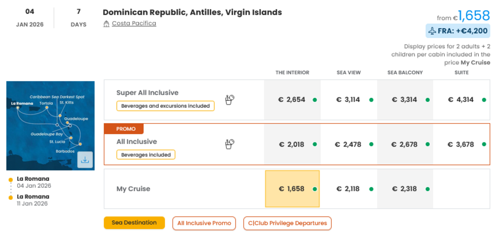 COSTA - INDIVIDUALNE PONUDBE ZA DRUŽINE