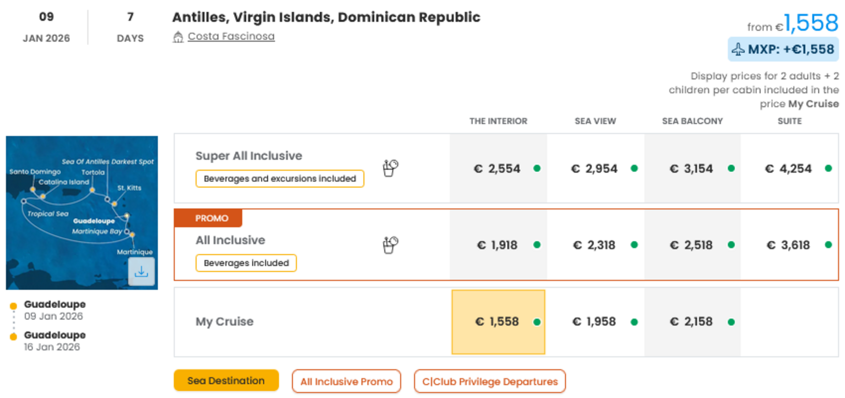 COSTA - INDIVIDUALNE PONUDBE ZA DRUŽINE
