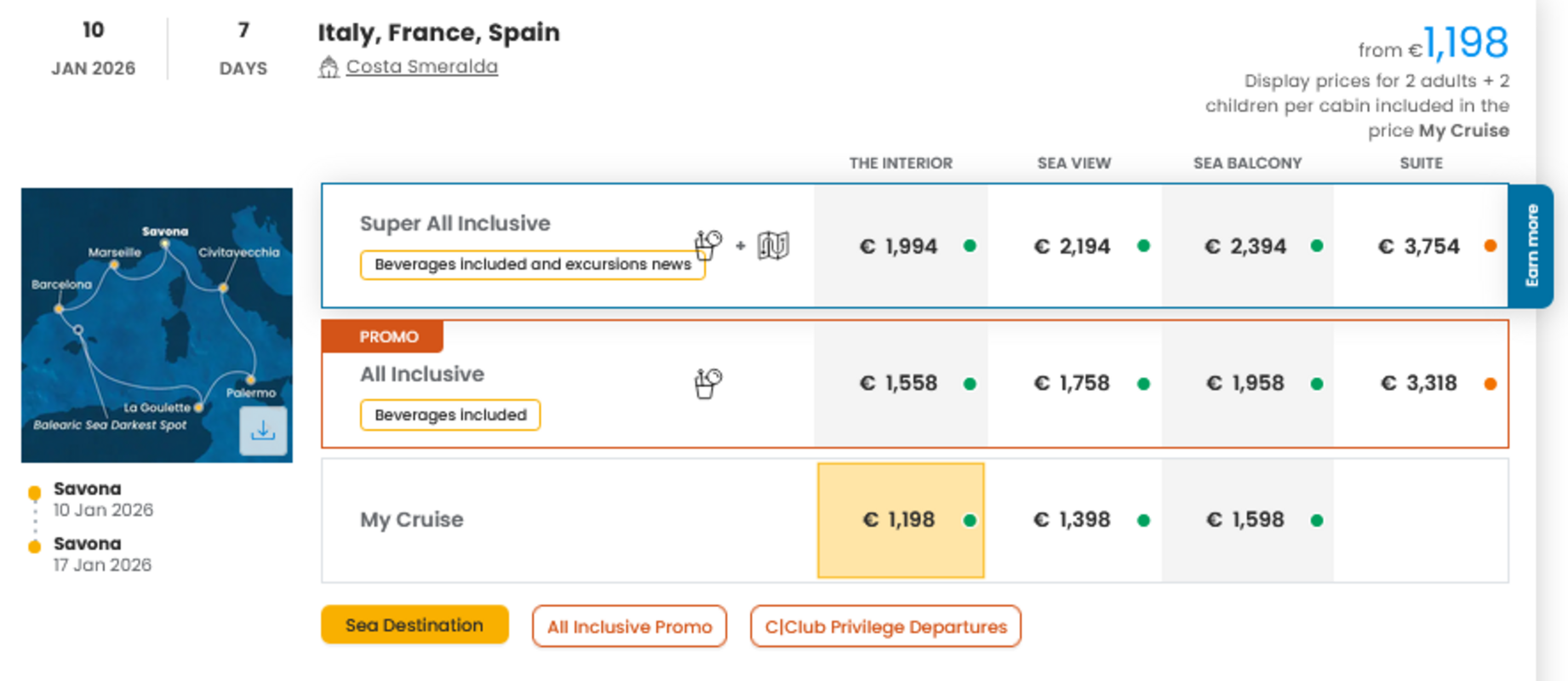 COSTA - INDIVIDUALNE PONUDBE ZA DRUŽINE