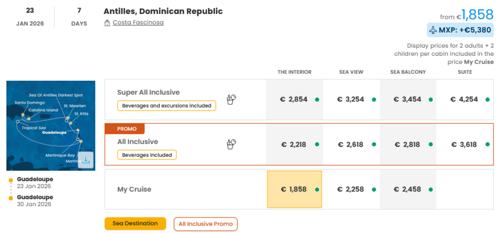 COSTA - INDIVIDUALNE PONUDBE ZA DRUŽINE