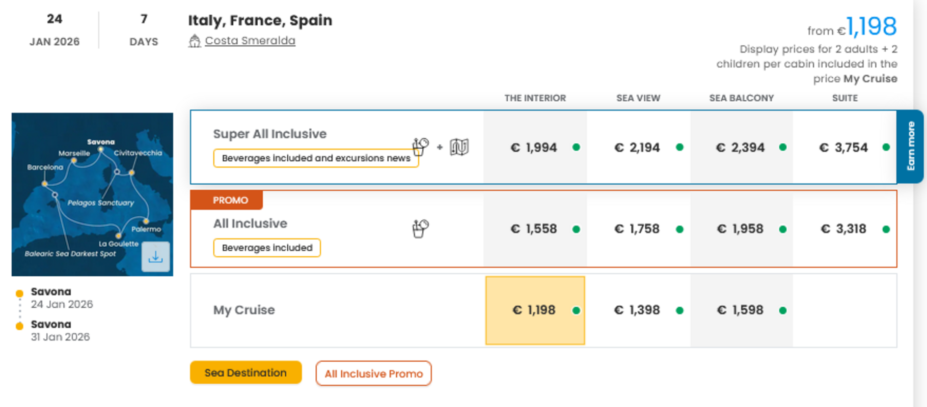 COSTA - INDIVIDUALNE PONUDBE ZA DRUŽINE
