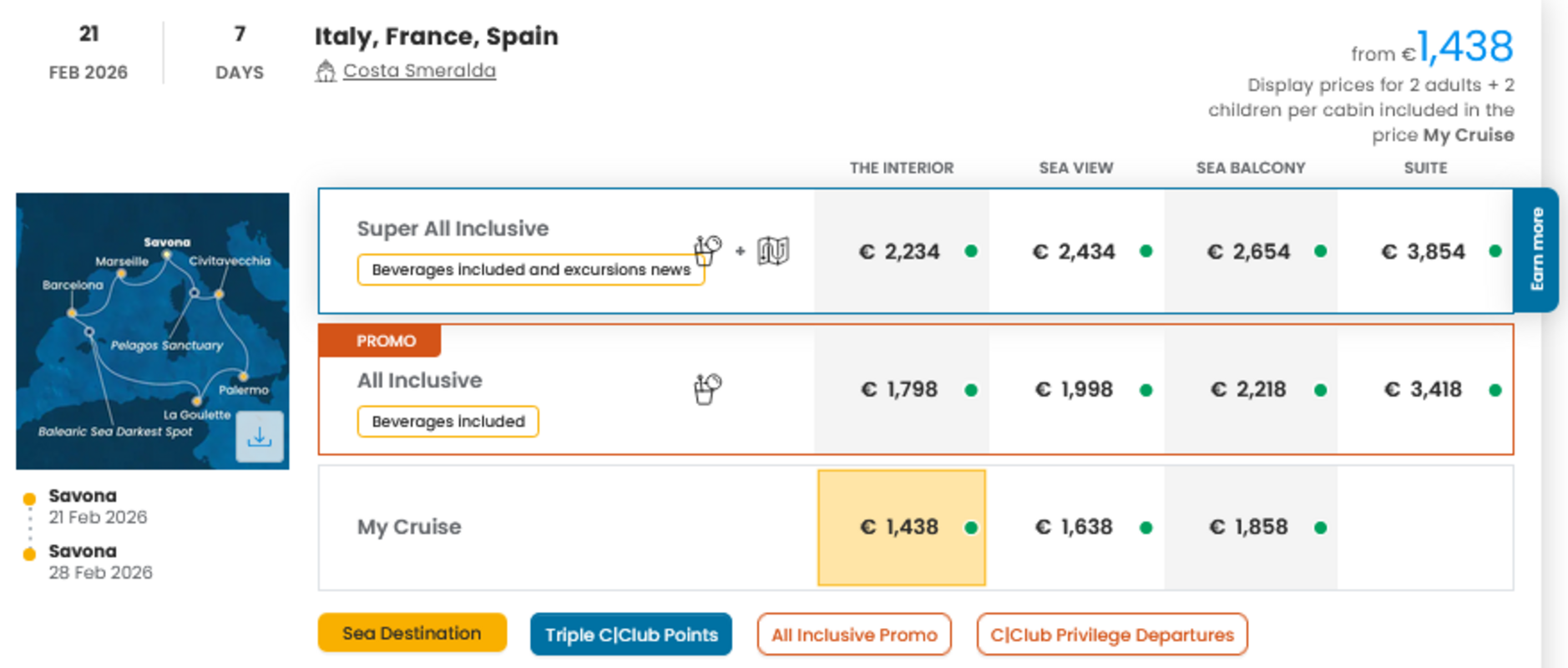 COSTA - INDIVIDUALNE PONUDBE ZA DRUŽINE