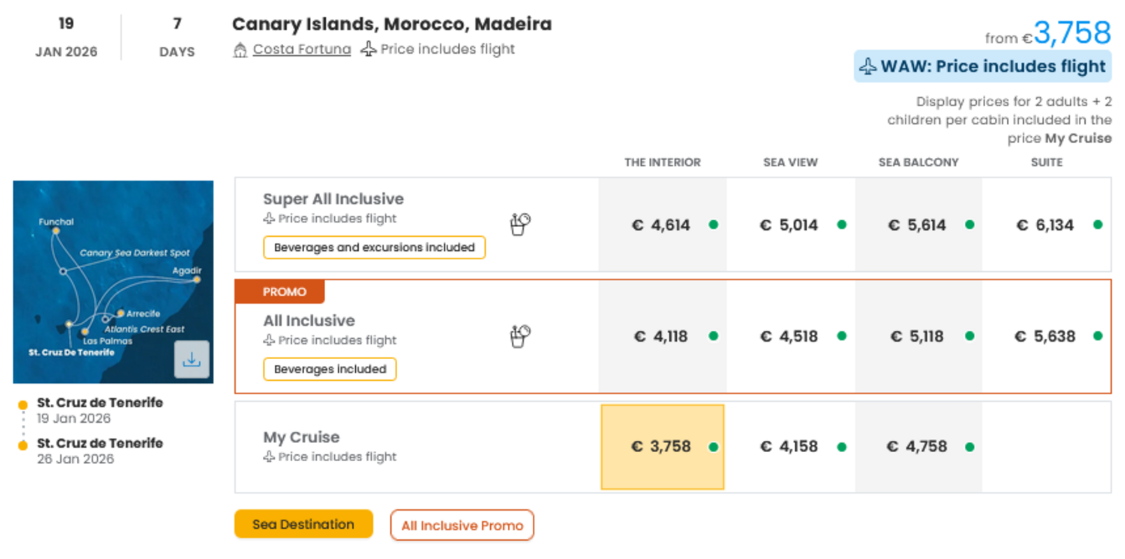 COSTA - INDIVIDUALNE PONUDBE ZA DRUŽINE