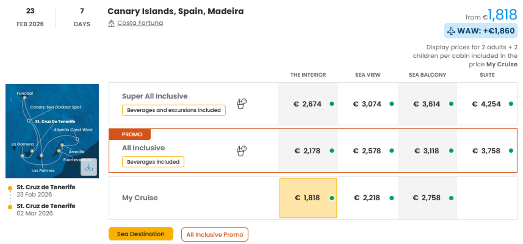 COSTA - INDIVIDUALNE PONUDBE ZA DRUŽINE