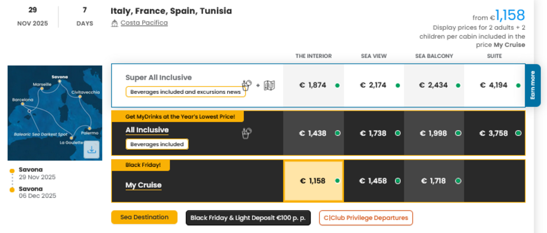 COSTA - INDIVIDUALNE PONUDBE ZA DRUŽINE
