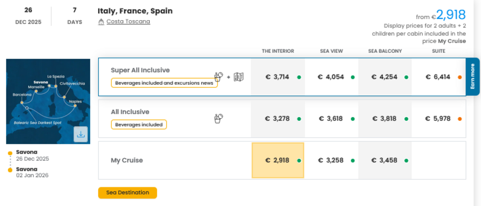 COSTA - INDIVIDUALNE PONUDBE ZA DRUŽINE