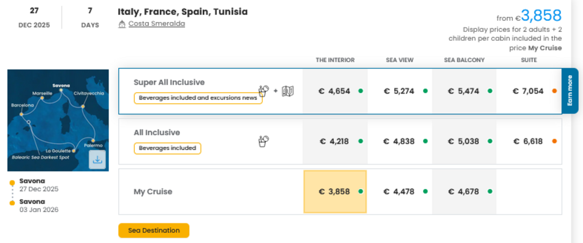 COSTA - INDIVIDUALNE PONUDBE ZA DRUŽINE